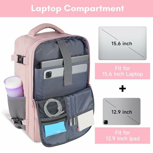 Backpack with laptop and tablet compartments